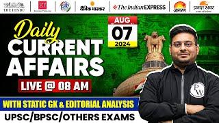 7 August 2024 Daily Current Affairs 2024  Current Affairs Today for BPSC & PSC Exams by Barun Sir