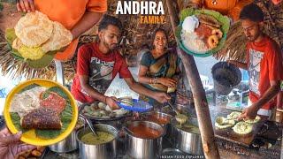 Andhra Family Selling Famous Chitti Pesarattu  Moong Dal Dosa   4 Different Chutney  Street Food