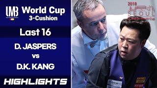 Seoul World Cup 3-Cushion 2018 Last 16 - Dick JASPERS NED vs KANG Dong Koong KOR. HL