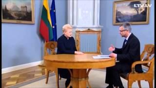 Dalia Grybauskaite surprising end of the interview