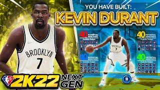 NBA 2K22 KEVIN DURANT BUILD - 103 BADGE UPGRADE 69 DEMIGOD POWER FORWARD BUILD