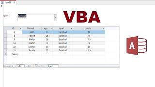 Microsoft Access forms VBA How to filter subform using Combo box from two tables