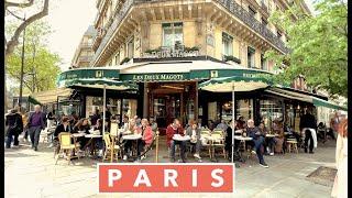 Paris France HDR walking in Paris - Saint Germain des Prés - 4K HDR 60 fps