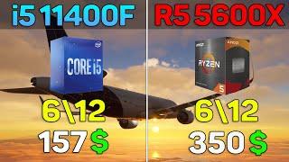 Core i5 11400f vs Ryzen 5 5600x - 9 Games Benchmark Test