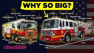 Do American Fire Trucks Need To Be So Massive? - Cheddar Explains