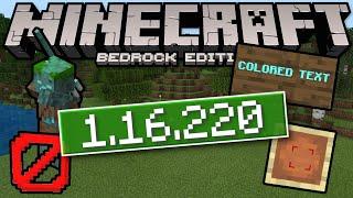 Minecraft Bedrock Update1.16.220  Colored Signs +  fixes️ ChangeLog  PS4MCPEXboxWindows10