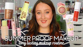 SUMMER PROOF MAKEUP ROUTINE Long Lasting Heat Sweat & Humidity Proof Makeup Look For Dry Skin
