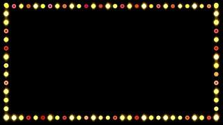 Border Frame Template Animation - Party Lights border frame - Light Frame effects Animation