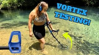 Garrett Vortex and Ghost Town Metal Detecting NEW Garrett Storm Metal Detector in ACTION