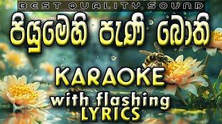 Piyumehi Pani Bothi Karaoke with Lyrics Without Voice