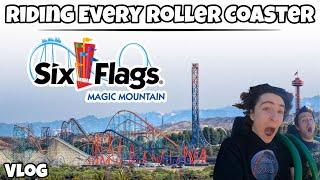 Riding EVERY Roller Coaster in ONE DAY at Six Flags Magic Mountain  VLOG 41524