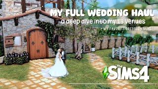THE SIMS 4 - DEEP DIVE OF MY 13 WEDDING VENUES FAVORITE DRESSES AND MORE - LINKS INCLUDED