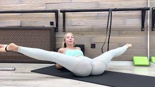 Daily Flexibility & Relaxing Stretching. Yoga and Gymnastics. Fitness Flexible Girls.