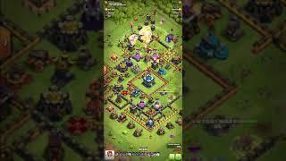 fastest attack in clash of clans attack with witch #coc #shorts  coc lava loons attack