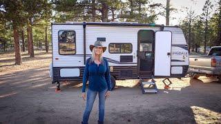 CAMPING IN THE FOREST SOLO Female Nomad Plus BRYCE CANYON Natl Park  RV Life