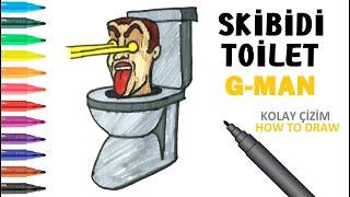 Easy Drawing Skibidi Toilet G-Man I Kolay Skibidi Toilet G-Man Çizimi