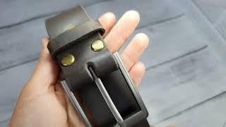 Mens belt made of genuine leather