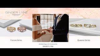Queena Bridal Set by Ginger Lyne Collection - Wedding ring sets for women - Modern Twist Design