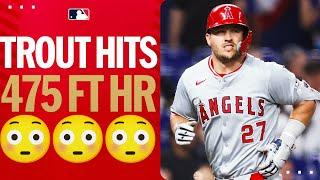 ARE YOU SERIOUS MIKE TROUT? Hits 2 homers including a 475-ft blast 