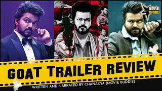 The GOAT Trailer   Review  Story  Decode  Vijay  Thalapathy  Song  Trisha  Movie Buddie