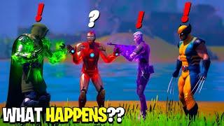 4 Bosses Meet in Fortnite  Boss Midas Meets Iron Man Wolverine & Dr Doom