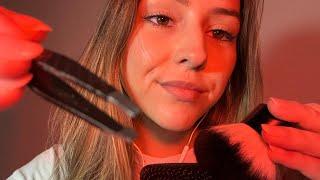 Whispered ASMR Plucking and Brushing Away Your Negative Energy  new triggers new setup