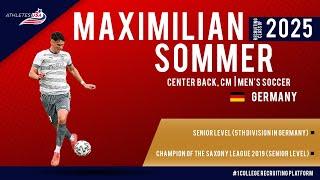 Mens Soccer  Center Back CM  Maximilian Sommer Germany  Highlights  Recruit 2025