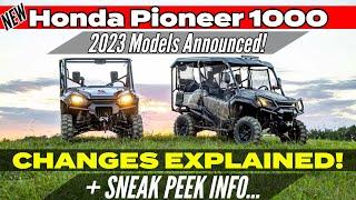 First Look New 2023 Honda Pioneer 1000 UTV Models Released + More SxS News