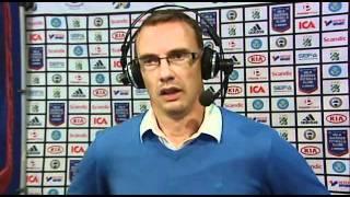 Intervju med Jonas Olsson under matchen