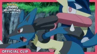 Greninja vs. Lucario  Pokémon Ultimate Journeys The Series  Official Clip