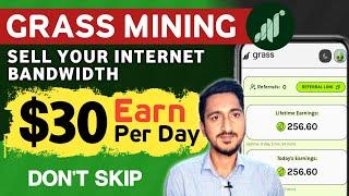 Grass Free Crypto Mining  Sell Your Internet Bandwidth Earn Money  Grass Airdrop 2024