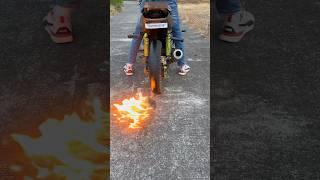 Fire Burnout Stunt Mini Vlog  #shorts #vlog #trending #stunts #pulsar