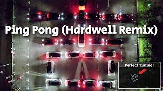 TESLA Synchronized Light Show Ping Pong Hardwell Remix with 23 Teslas