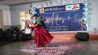 Adios 2k23  Farewell party dance performance  Vishal  Mahathi