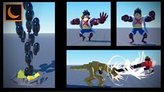 One Piece Luffy Skills  Haki Hawk Elephant Gear fourth   Roblox Moon Animator