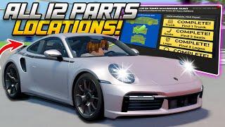 ALL 12 PORSCHE CAR PARTS LOCATIONS  IN DRIVING EMPIRE FREE CAR