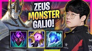 ZEUS IS A MONSTER WITH GALIO - T1 Zeus Plays Galio TOP vs Garen  Bootcamp 2024