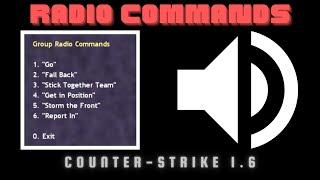 Radio Commands Voice Lines Counter-Strike 1.6