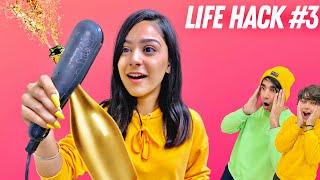 TRYING LIFE HACKS WITH MY BROTHER & SISTER UNLIMITED PART 4  Rimorav Vlogs