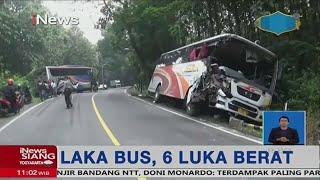 Diduga Rem Blong Dua Bus Adu Banteng di Ngawi Jawa Timur - iNews Siang 0604