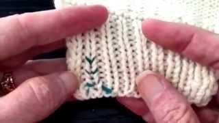 How to Knit - Weaving in Ends in Ribbing