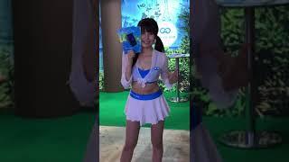 TGS 2018 キュートで美脚のコンパニオンさん モバイル保険1  東京ゲームショウTGS 2018 model 1