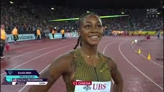 Womens 100m  Zurich Diamond League 2024...