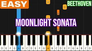 Beethoven - Moonlight Sonata - EASY Classical Piano Tutorial for Beginners