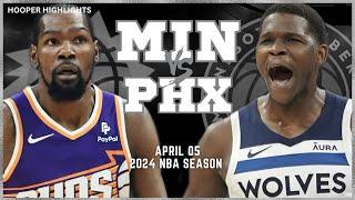 Minnesota Timberwolves vs Phoenix Suns Full Game Highlights  Apr 5  2024 NBA Season