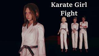 MMD Karate Girl Fight.