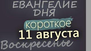 11 августа Воскресенье. Евангелие дня 2024 короткое