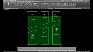 Area and dimensions for all plots at once in AutoCAD Using Lisp