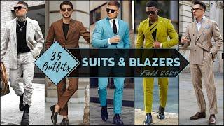 35 Suits & Blazers Outfit Ideas  Fall 2024  Mens Fashion