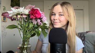 ASMR with a bouquet of flowers